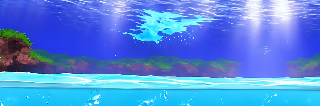 ヘッダー用素材セット※AI生成 -水中-