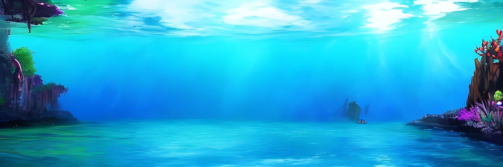 ヘッダー用素材セット※AI生成 -水中-