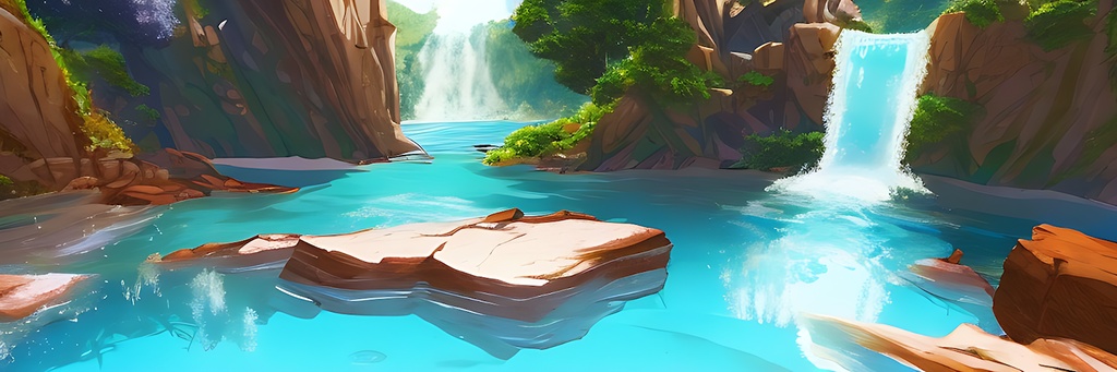 ヘッダー用素材セット※AI生成 -海・川・泉-