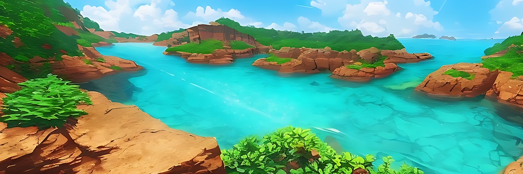 ヘッダー用素材セット※AI生成 -海・川・泉-