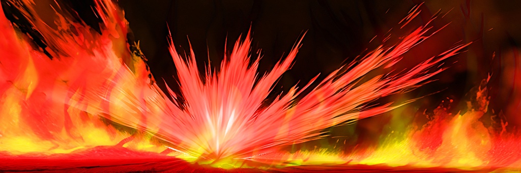 ヘッダー用素材セット※AI生成 -炎-