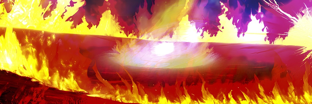 ヘッダー用素材セット※AI生成 -炎-