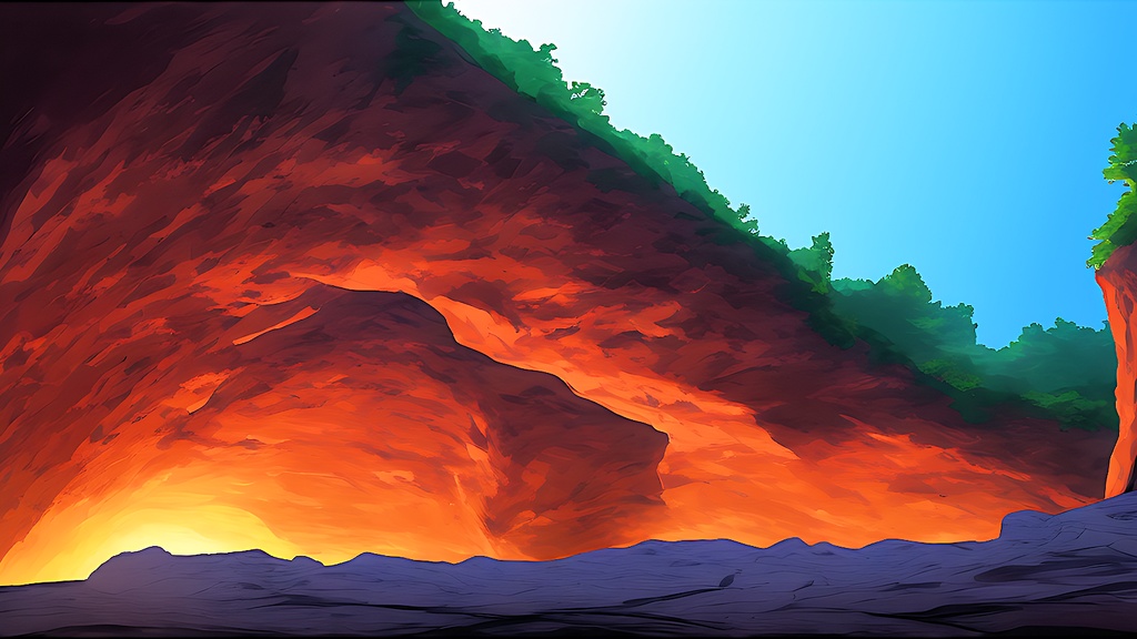 背景素材セット※AI生成 -洞窟-