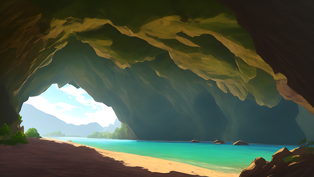 背景素材セット※AI生成 -洞窟-