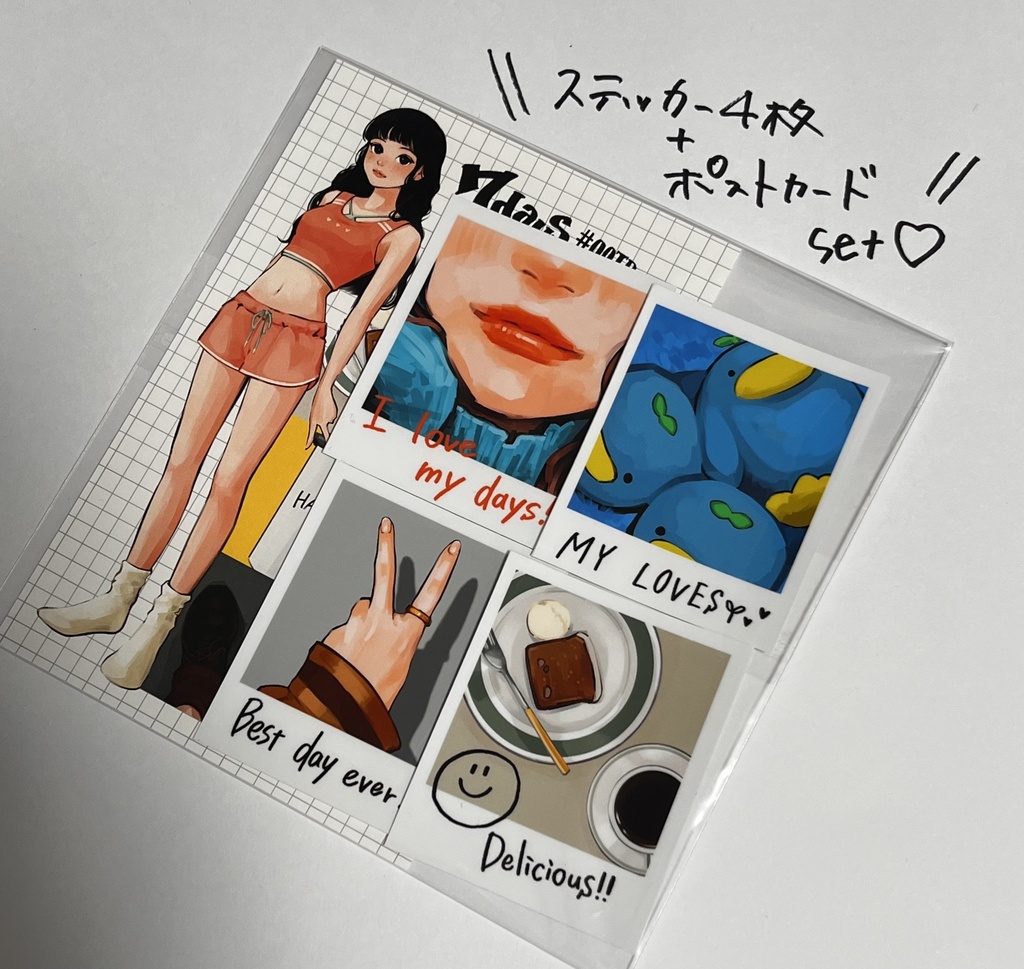チェキ風ステッカー