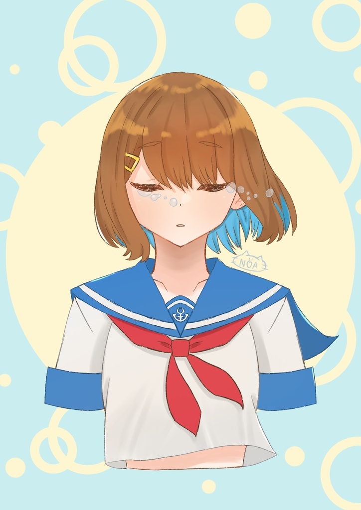 アクリルキーホルダー「涙とセーラー服」