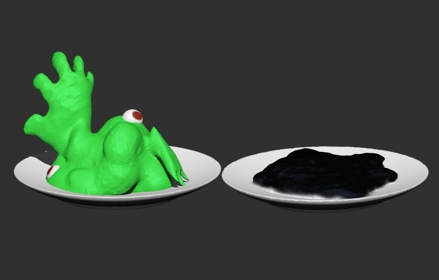 お料理の失敗作のフィギュア 塗装済み完成品販売 3色おこわ Booth