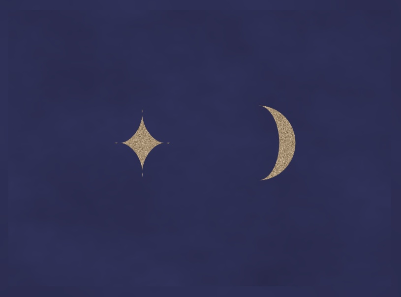 月の満ち欠けと星のAPNG（金箔風）