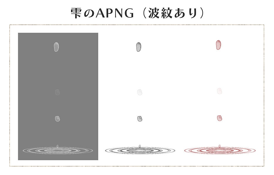 したたる雫のAPNG