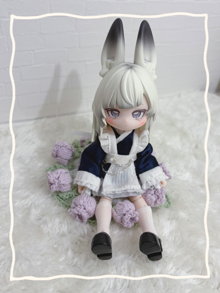 ドールが座れるお花のコースター🌸土台しっかりタイプ