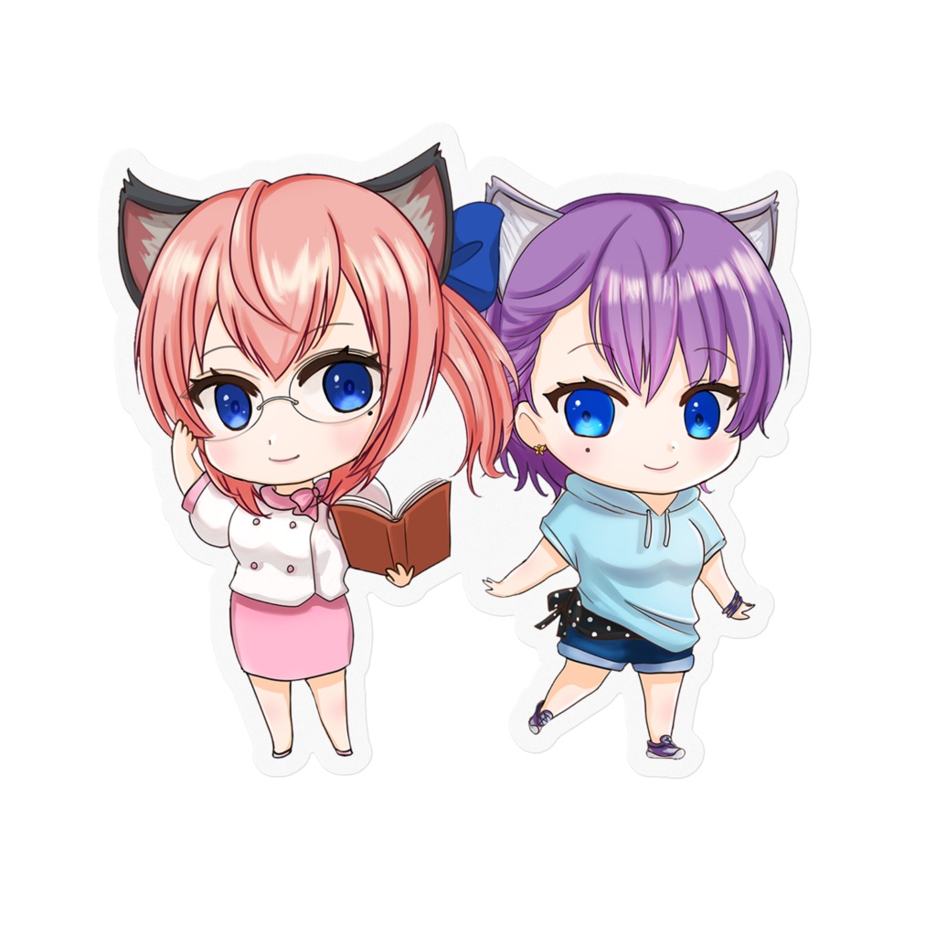 ステッカー ミニのぞみ&ミニさくら 100 x 100 (mm)
