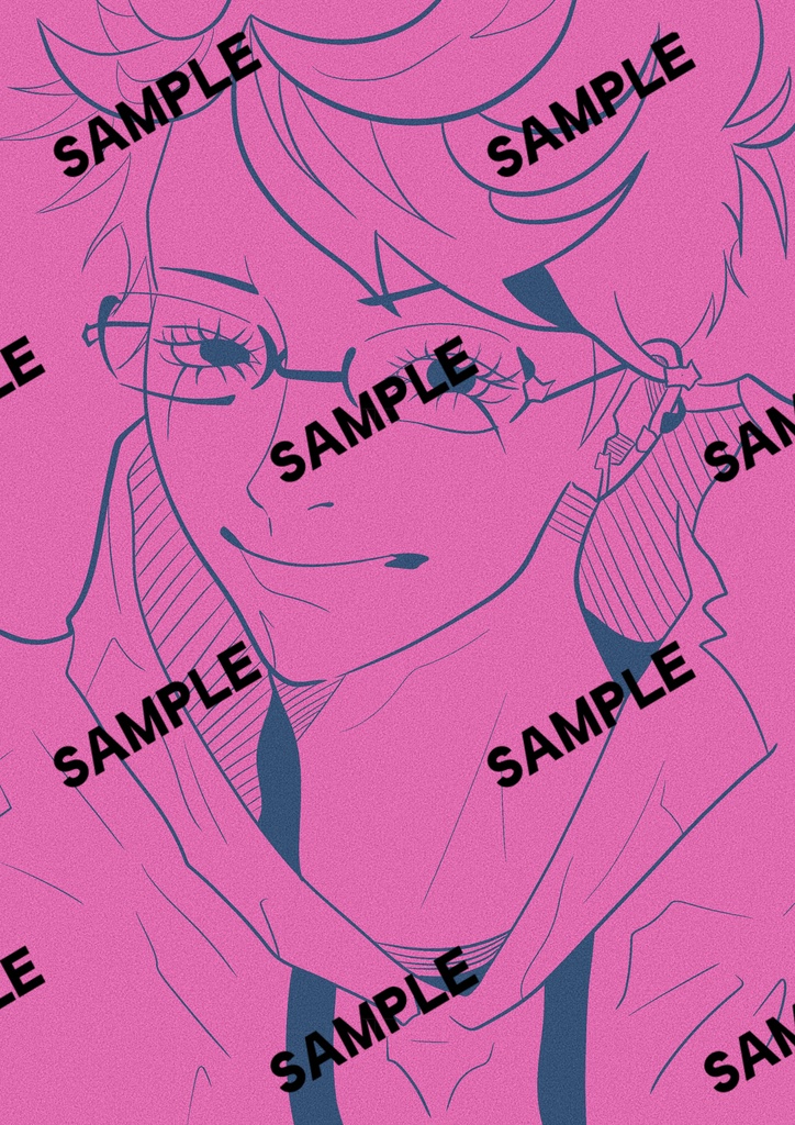 【オリジナルイラスト:カラー3種】たれ目BOY🦋✨