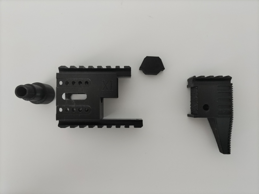 イングラムM11用 3Dタクティカルセット|フロントレール+チャーハンドル+ストック