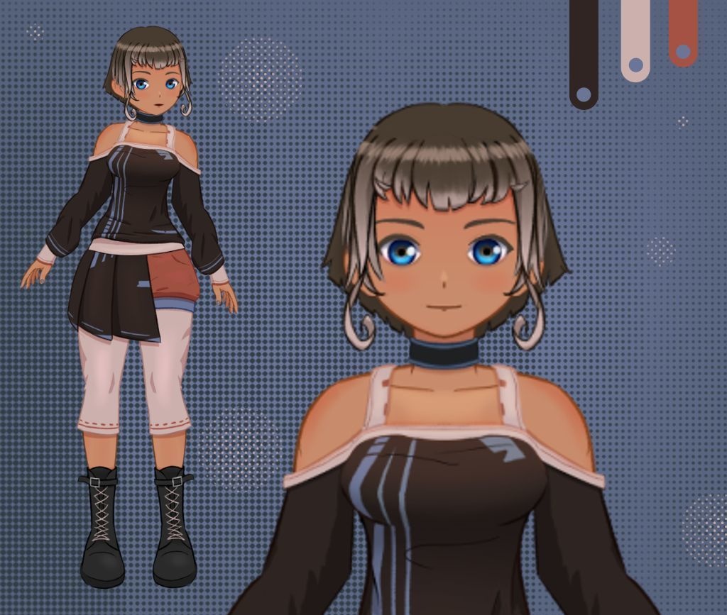 【live2d モデル】人気者の女の子, Vtuber studio