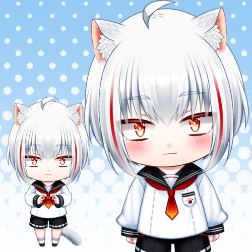 【汎用モデル】ちびねこ_学生【VTS対応】