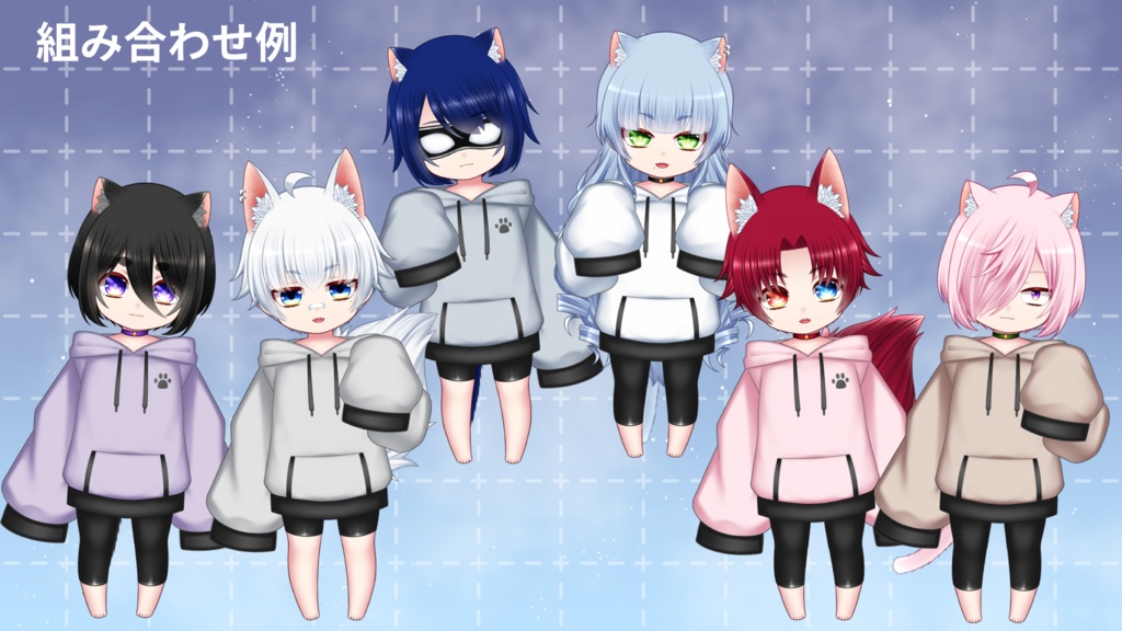 【汎用カスタムモデル】typeB/パーカー【VTS対応】