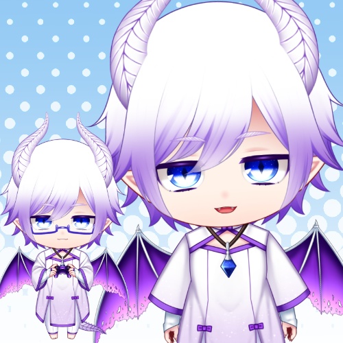 【汎用モデル】ちびドラゴン_lila【差分12種付き】