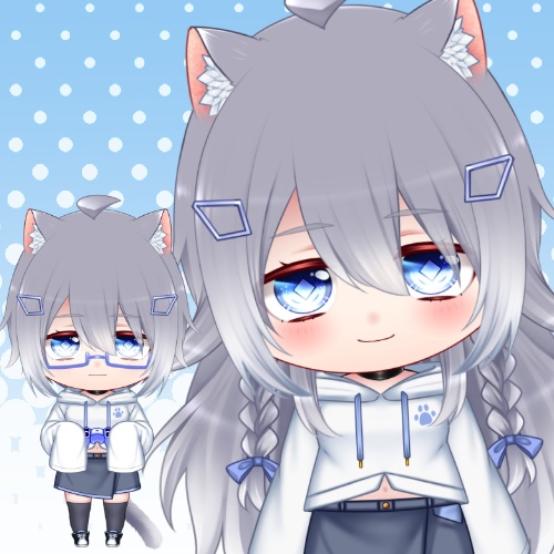 【汎用モデル】ちびねこ_chalcedony【VTS対応】