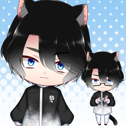 【汎用モデル】ちびねこ_noir【差分11種付き】