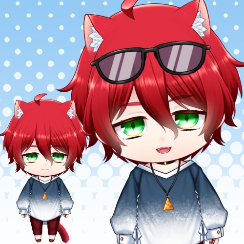 【汎用モデル】ちびねこ_rosso【VTS対応】