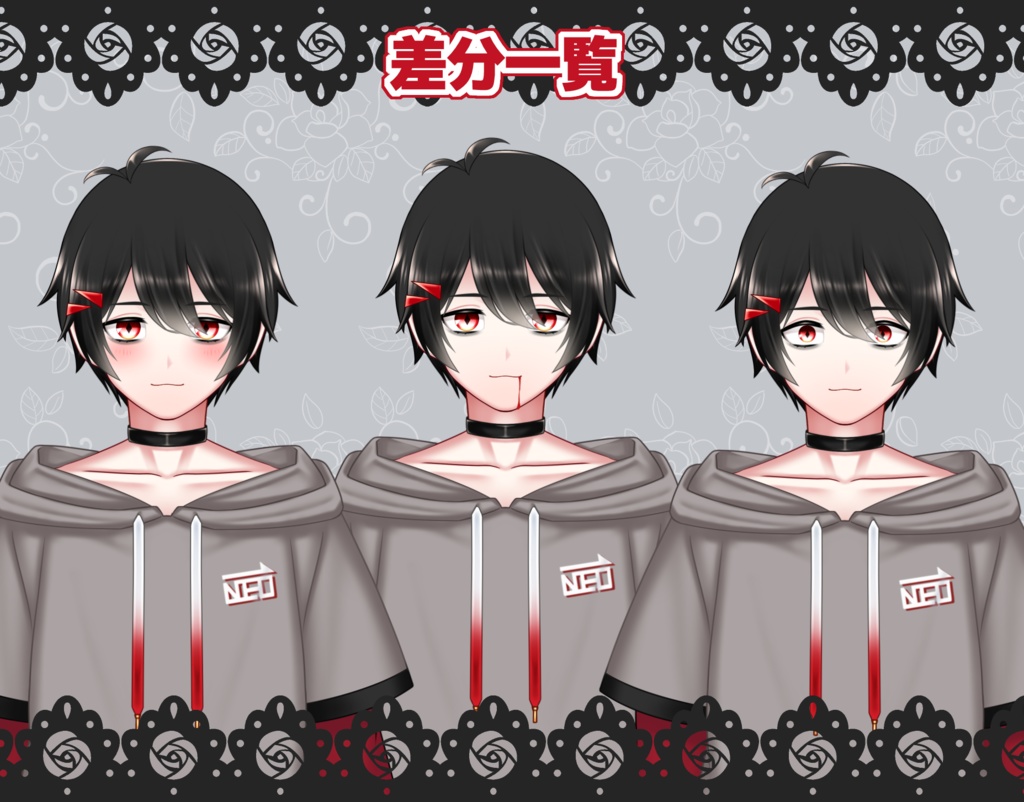 【汎用モデル】吸血鬼neo/通常頭身ver.【VTS対応】