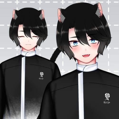 【汎用モデル】noir/通常頭身ver.【VTS対応】