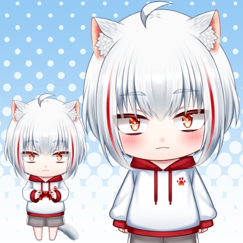 【汎用モデル】ちびねこ_部屋着ver.【VTS対応】