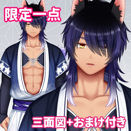 【限定1点】狐男子03【VTS対応/差分7種/三面図+おまけ付き】