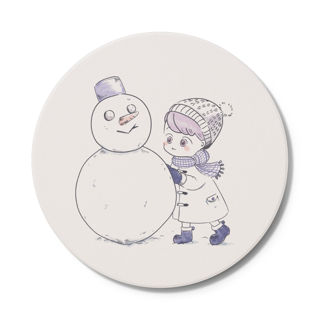 雪だるまとすん コースター