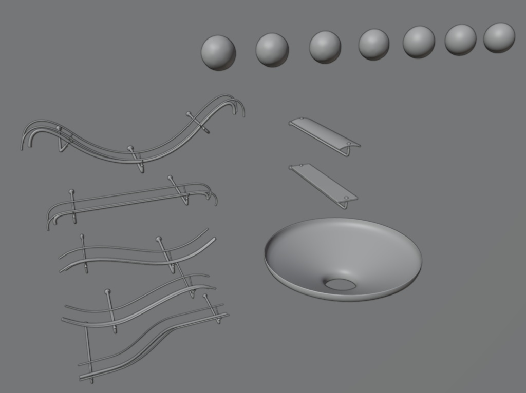 【Blender】マーブルミュージック、ミュージックボールの3Dパーツセット