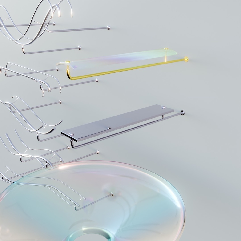 【Blender】マーブルミュージック、ミュージックボールの3Dパーツセット