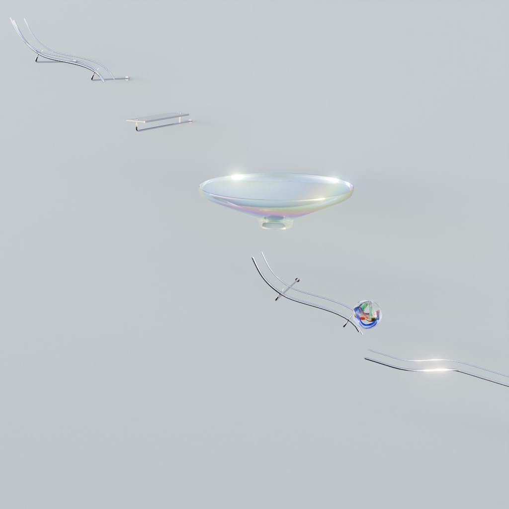 【Blender】マーブルミュージック、ミュージックボールの3Dパーツセット