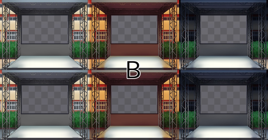 学校のヤガイステージつくったった