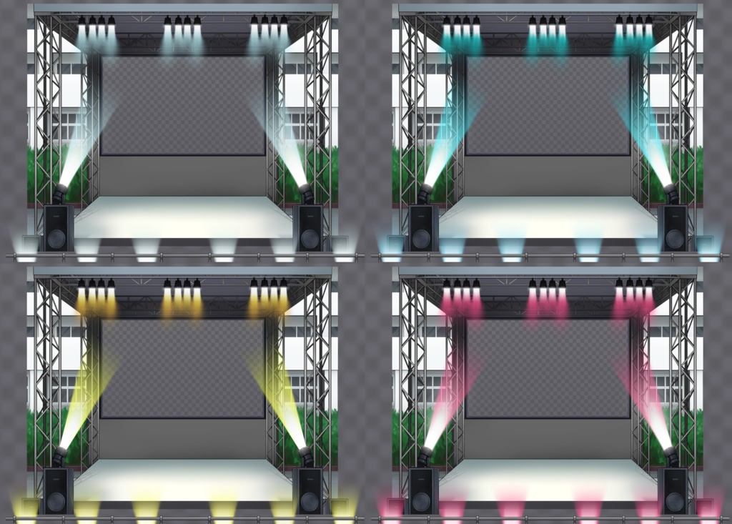 学校のヤガイステージつくったった