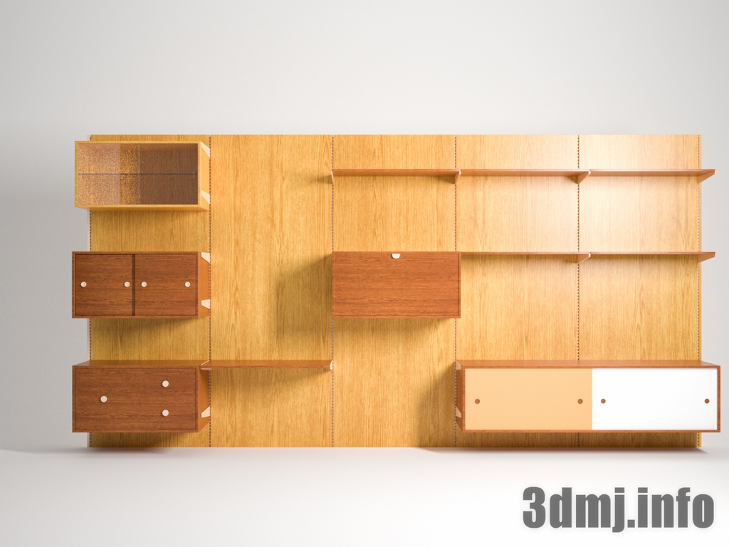 シェルフ_shelf_0036_Finn  Juhl Panel Wall, Bovirke Denmark, 1953