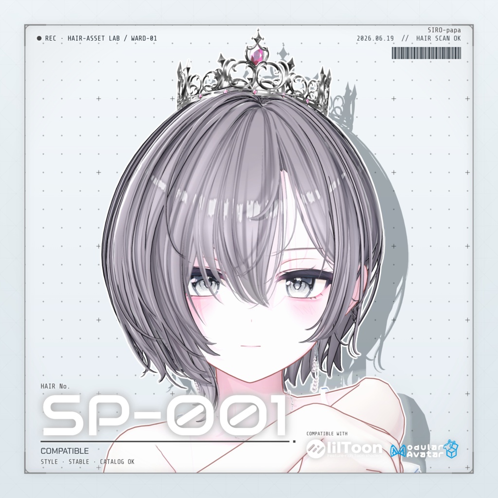~ 50% OFF 【10 avatars】【VRC Hair】SP-001 ボブヘア