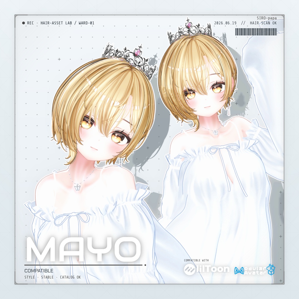 ~ 50% OFF 【10 avatars】【VRC Hair】SP-001 ボブヘア