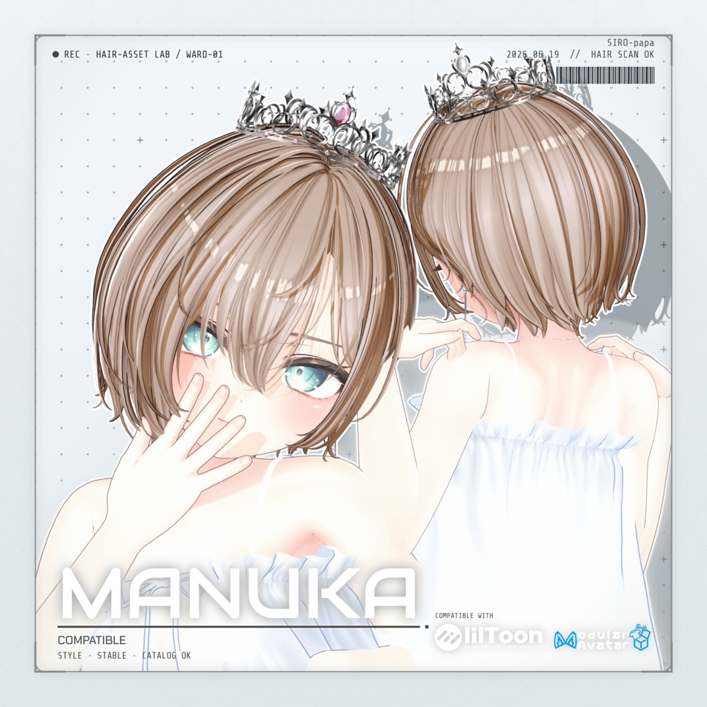 ~ 50% OFF 【10 avatars】【VRC Hair】SP-001 ボブヘア
