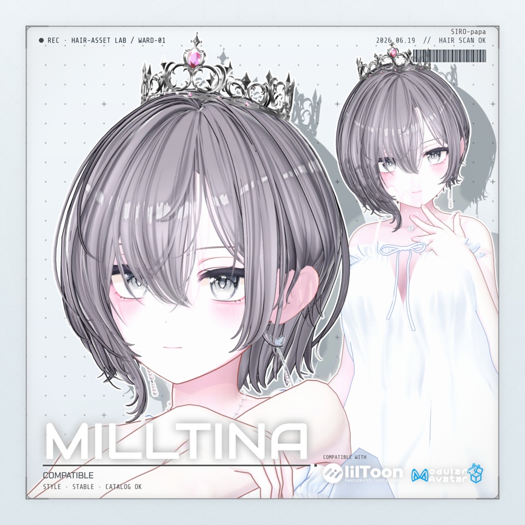 ~ 50% OFF 【10 avatars】【VRC Hair】SP-001 ボブヘア