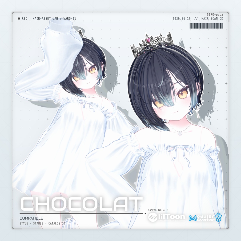 ~ 50% OFF 【10 avatars】【VRC Hair】SP-001 ボブヘア