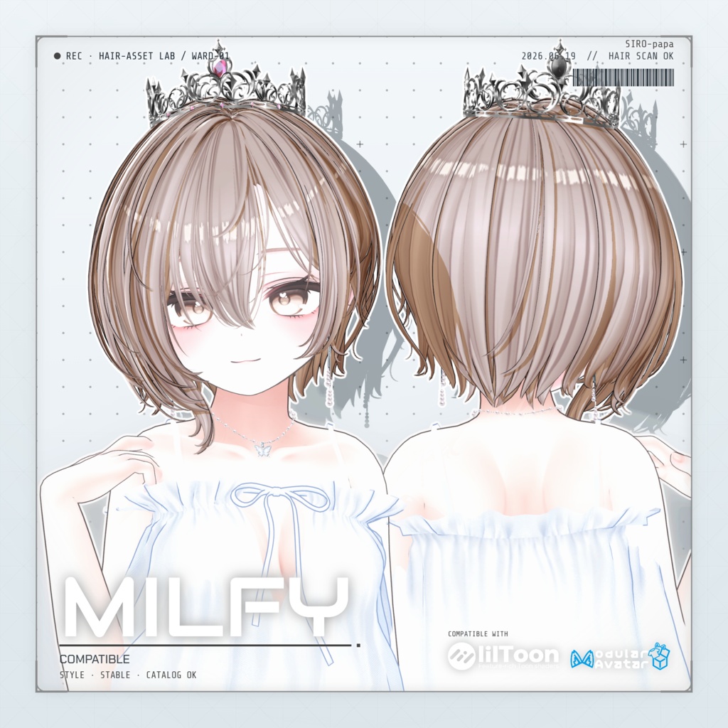 ~ 50% OFF 【10 avatars】【VRC Hair】SP-001 ボブヘア