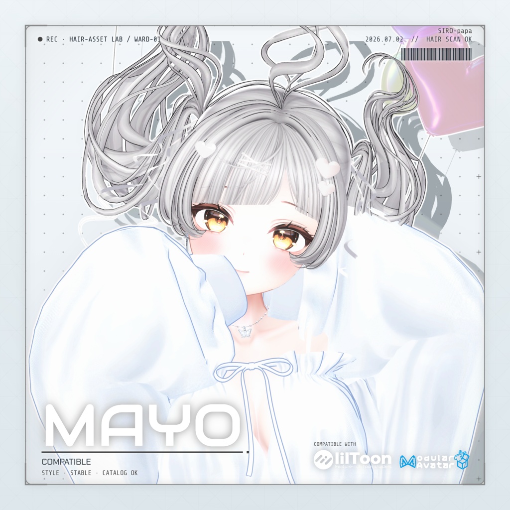 【13 avatars】【VRC Hair】SP-002 ツインテールヘア
