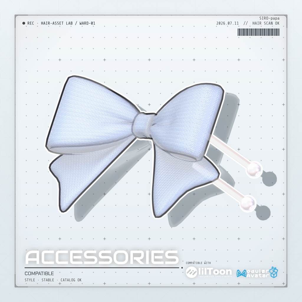 990円 → 600円【13 avatars】【VRC Hair】SP-003 ウェーブロングヘア