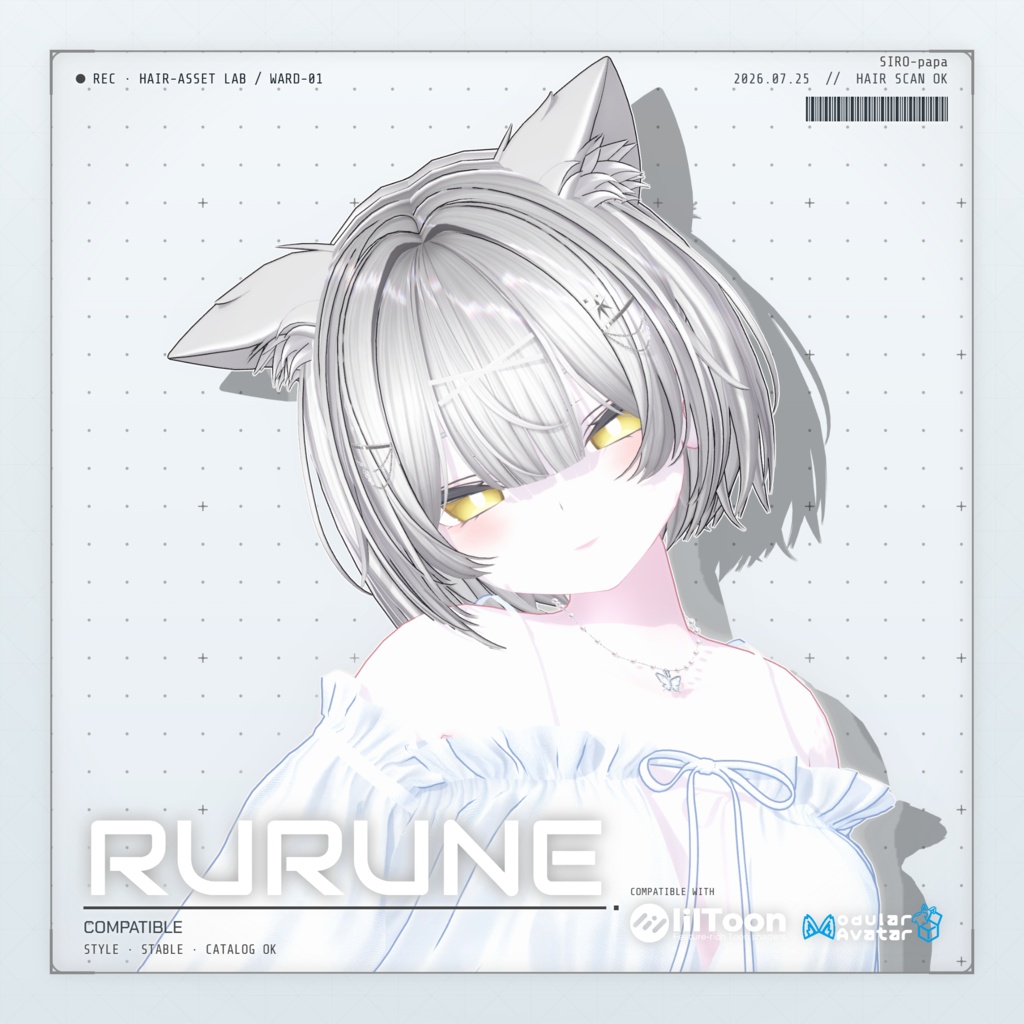 【13 avatars】【VRC Hair】SP-005 レイヤーショートボブヘア