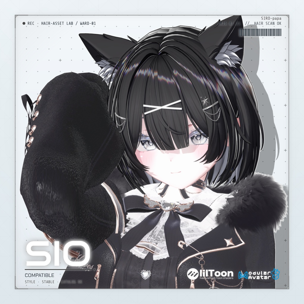 【13 avatars】【VRC Hair】SP-005 レイヤーショートボブヘア