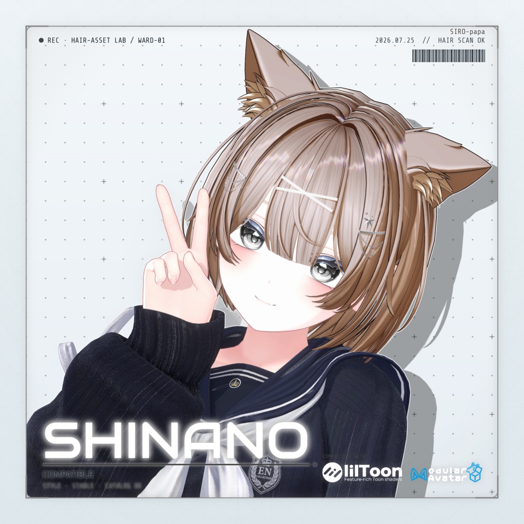 【13 avatars】【VRC Hair】SP-005 レイヤーショートボブヘア