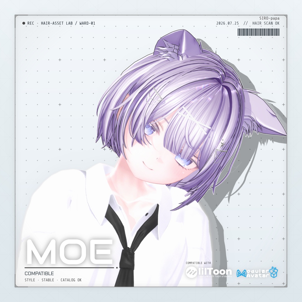 【13 avatars】【VRC Hair】SP-005 レイヤーショートボブヘア