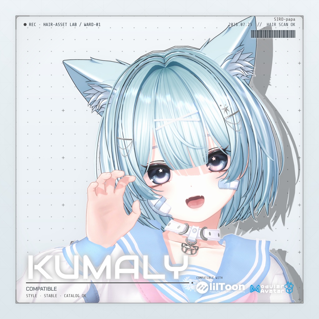 【13 avatars】【VRC Hair】SP-005 レイヤーショートボブヘア