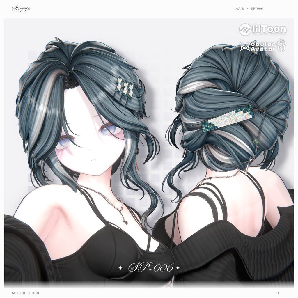 ✨Sale~10/18✨【22 avatars】【VRC Hair】SP-006