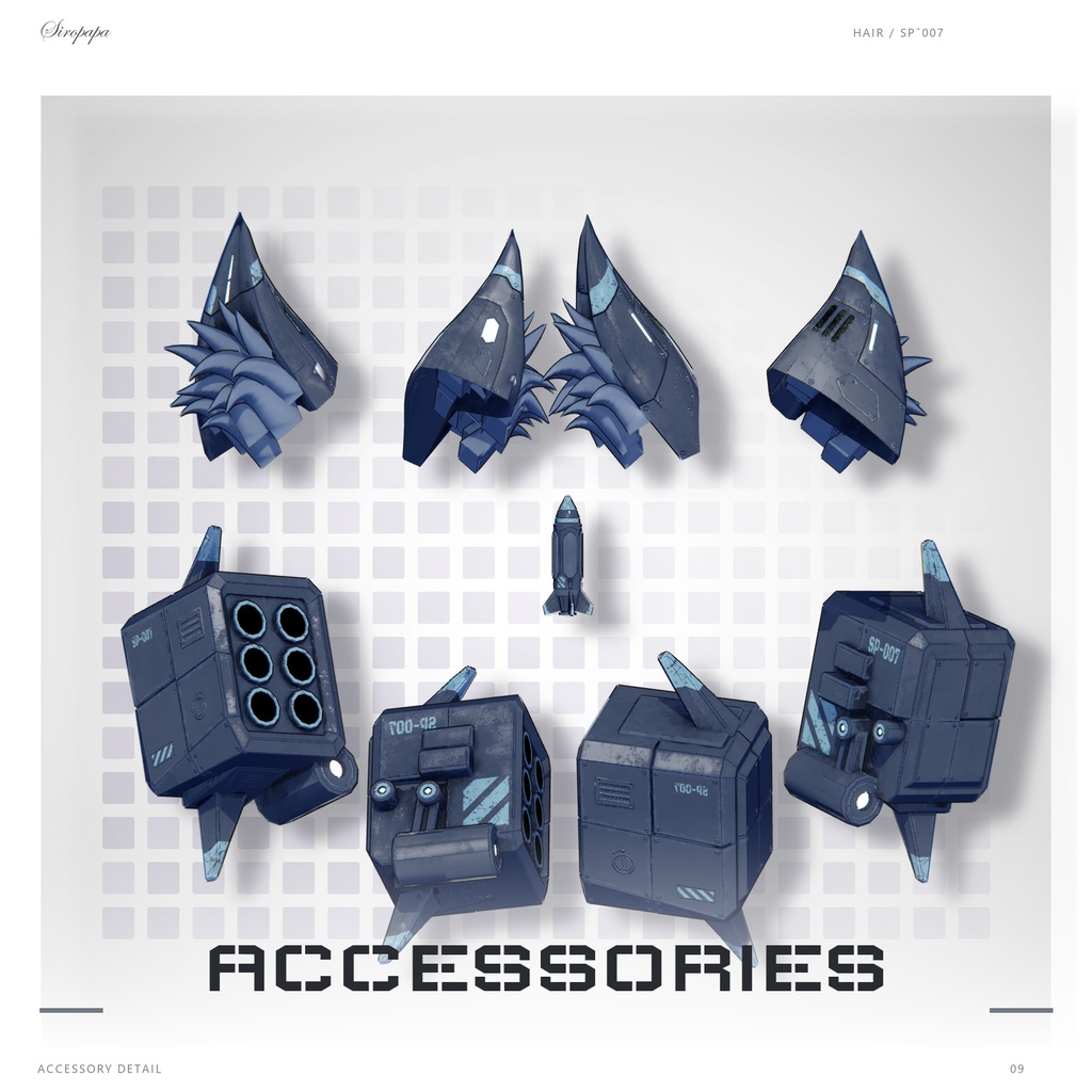🚀SALE🚀【22 avatars】【VRC Hair】SP-007